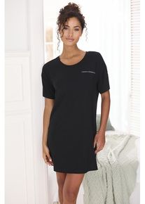 French Connection Nachthemd schwarz Gr. 32/34 für Damen. Rundhals und Print. Loose Fit