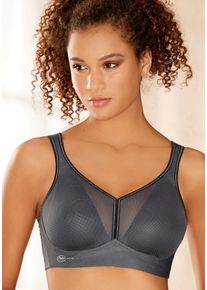 Sport-BH Anita active "Air Control Deltapad", Damen, Gr. 75, Cup B, grau (anthrazit), Netz, Obermaterial: 49% Polyamid, 39% Polyester, 12% Elasthan, Mesh, Netz, durchscheinend, matt, unifarben, Basic, regular fit, BHs Sport-BH, doppellagige Cups, gepolsterte Tr&auml;ger, mit Print, feminin, weich, Topseller