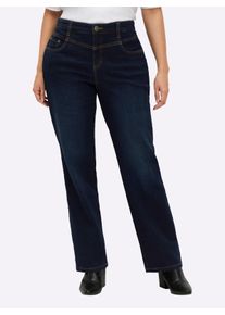 sheego Gro&szlig;e Gr&ouml;&szlig;en 5-Pocket-Jeans in gerader Beinform, dark blue, Gr&ouml;&szlig;e 54 - Damen