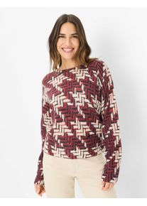 Brax Damen Strickpullover Style LISA mandarin, Rot, Gr. 46