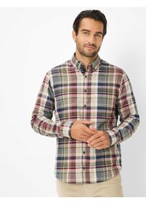 Brax Herren Hemd Style DANIEL velvet, dunkelrot, Gr. XXXL