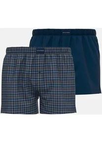 Boxershorts Tom Tailor "Milos", Herren, Gr. 5M, braun (braun, mittel, karo), Obermaterial: 100% Baumwolle, bequem, Unterhosen, bequem, leicht, Logopatch, basic, kariert, Baumwolle