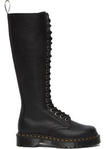 Dr. Martens Stiefel - Tall Black Leather Boots With Lace-Up Design - Gr. 37 (EU) - in Schwarz - f&uuml;r Damen