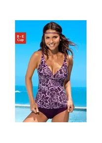 H.I.S. B&uuml;gel-Tankini H.I.S, Damen, Gr. 52, Cup E, lila (lila, bedruckt), Polyamid, gemustert, Bikini-Sets, im sch&ouml;nen Floraldesign