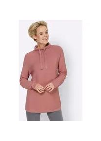 Strickpullover Heine "Pullover", Damen, Gr. 44, rosa (rosenquarz), 100% Baumwolle, unifarben, Pullover Strickpullover