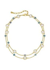 Collier Lady, blau, Halsketten, Damen, Metall, Collier
