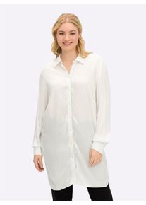 sheego Gro&szlig;e Gr&ouml;&szlig;en Hemdbluse mit Streifen und Glanzgarn-Tape, ecru-gestreift, Gr&ouml;&szlig;e 50 - Damen