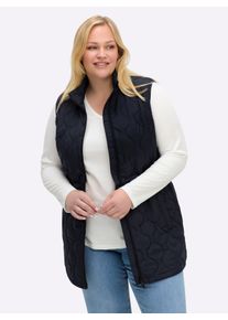 sheego Große Größen Steppweste in langer Form, tiefblau, Größe 54 - Damen