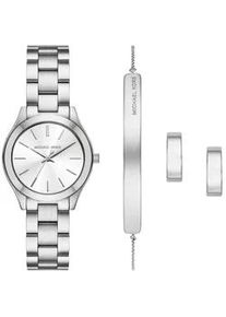 Quarzuhr Michael Kors "SLIM RUNWAY", edelstahlfarben, Armbanduhren, Damen, Quarzuhr, Armbanduhr, Damenuhr, Edelstahlarmband, Ideal auch als Geschenk