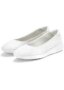 Ballerina Lascana "Freizeitschuh, Slipper, Halbschuh", Damen, Gr. 41, wei&szlig;, Obermaterial: 100% Textilmaterial. Decksohle: 100% Textilmaterial. Futter: 100% Textilmaterial. Laufsohle: 100% Synthetik, unifarben, Schuhe Ballerina, zum Reinschl&uuml;pfen, leichte Mesh-Optik VEGAN