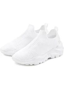 Sneaker Lascana, Damen, Gr. 40, wei&szlig;, Obermaterial: 100% Textilmaterial. Decksohle: 100% Textilmaterial. Futter: 100% Textilmaterial. Laufsohle: 100% Synthetik, unifarben, Basic, Schuhe Sneaker, Halbschuh, Slipper, Freizeitschuh zum Reinschl&uuml;pfen VEGAN
