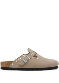 Birkenstock Sandalen - Beige Slip-On Sandals With Adjustable Buckle - Gr. 38 (EU) - in Braun - f&uuml;r Damen