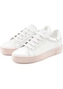 Sneaker ELBSAND, Damen, Gr. 36, wei&szlig; (wei&szlig;, ros&eacute;), Obermaterial: 100% Rindsleder. Decksohle: 100% Textilmaterial. Futter: 100% Textilmaterial. Laufsohle: 100% Synthetik, mehrfarbig, Schuhe Skaterschuh Halbschuh Sneaker low, Schn&uuml;rhalbschuh, Freizeitschuh, Leder, weiches Frottee-Innenfutter