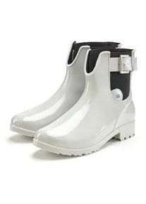 Gummistiefelette Vivance, Damen, Gr. 41, grau, Obermaterial: 100% PVC. Decksohle: 100% Textilmaterial. Futter: 100% Textilmaterial. Laufsohle: 100% Synthetik, gl&auml;nzend, unifarben, Schuhe Chelseaboots Gummiboots Schlupfboots, Gummistiefel im Chelsea-Look, Schlupfstiefel, Boots, Stiefel VEGAN