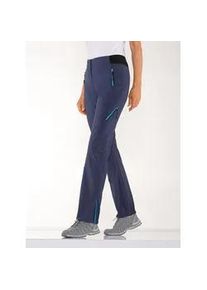 Funktionshose Casual Looks, Damen, Gr. 54, Normalgr&ouml;&szlig;en, blau (nachtblau), 55% Baumwolle, 42% Polyamid, 3% Elasthan, gemustert, mehrfarbig, unifarben, lang, Hosen Funktionshose