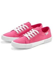 Sneaker Lascana, Damen, Gr. 40, pink, Obermaterial: 100% Textilmaterial. Decksohle: 100% Textilmaterial. Futter: 100% Textilmaterial. Laufsohle: 100% Synthetik, unifarben, Basic, Schuhe Skaterschuh Canvassneaker Sneaker low, aus Textil, Schn&uuml;rhalbschuh, Freizeitschuh, Turnschuh