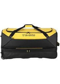 Reisetasche Travelite "BASICS L, verschiedene Ausf&uuml;hrungen und Farben", Gr. B/H/T: 70cm x 38cm x 45cm 45cm, gelb, Tarpaulin, Taschen Reisetasche, Freizeittasche Sporttasche wasserabweisend Kantenschutz