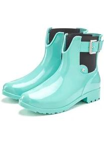 Gummistiefelette Vivance, Damen, Gr. 42, blau (t&uuml;rkis), Obermaterial: 100% PVC. Decksohle: 100% Textilmaterial. Futter: 100% Textilmaterial. Laufsohle: 100% Synthetik, gl&auml;nzend, unifarben, Schuhe Chelseaboots Gummiboots Schlupfboots, Gummistiefel im Chelsea-Look, Schlupfstiefel, Boots, Stiefel VEGAN