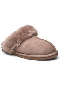 Hausschuh rosemunde "Sydney Shearling Reversed Slippers", Damen, Gr. 36, taupe, Obermaterial: 100% Lammveloursleder. Futter: 100% Lammfell, Schuhe Hausschuh, atmungsaktiv, w&auml;rmend, mit Memory Foam