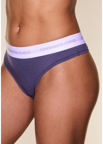 Copenhagen Studios String blau Gr. L (40) für Damen. Mit Logobund. Körpernah. Nachhaltig.