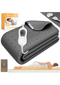 Kesser® Wärmeunterbett mit Abschaltautomatik Fernbedienung Heizdecke mit 3 Temperaturstufen Wärmebettunterlage fürs Bett Matratzenheizung Wärmedecke aus weichem Vlies Heizkissen