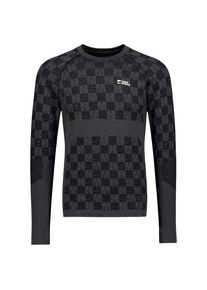 Merinounterwäsche Mons Royale Ascender Merino Seamless L/S Herren (Gr L |schwarz/grau)