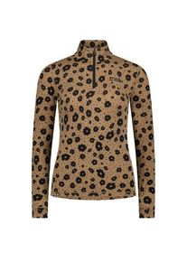 Mons Royale Cascade Merino Base Layer 1/4 Zip L/S Merinounterwäsche Damen (Gr M |braun)
