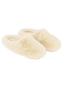 Espadrij Chausson Furry Hausschuhe Damen (Gr 37 |beige)