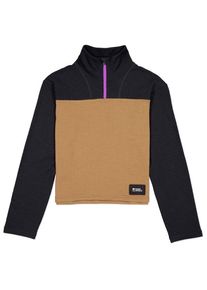 Mons Royale Offgrid Merino Fleece L/S Fleecepullover Damen (Gr L |schwarz/beige)