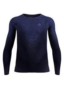 Kunstfaserunterwäsche Odlo BL Top Crew Neck L/S Performance Warm Blackcomb Herren (Gr XL |blau)
