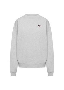 Hey Honey Sweatshirt Leo Heart Pullover Damen (Gr L |grau)