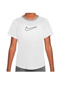 Nike One Fitted Dri-Fit Short-Sleeve Top Funktionsshirt Kinder Workout (Gr XS |weiß)