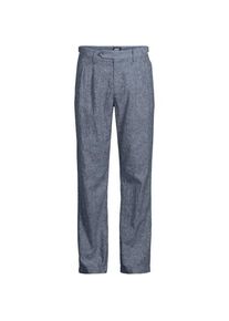 LANDS' END Leinenmix-Bundfaltenhose, Herren,  Blau, Leinen/Baumwoll-Mischung, by Lands' End