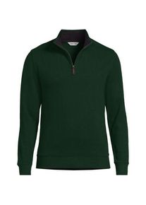 LANDS' END Rei&szlig;verschluss-Pullover aus Bedford-Ripp, Herren,  Gr&uuml;n, Baumwolle, by Lands' End