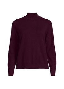 LANDS' END Stehkragenpullover mit &Auml;rmelkn&ouml;pfen, Damen,  Rot, Polyester/Nylon/Viskose, by Lands' End