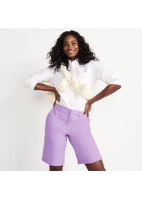LANDS' END Chino-Bermudas, Damen,  Lila, Elasthan/Baumwoll-Mischung, by Lands' End