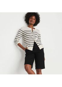 LANDS' END Chino-Bermudas, Damen,  Schwarz, Elasthan/Baumwoll-Mischung, by Lands' End