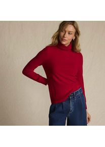 LANDS' END Rollkragen-Pullover aus Kaschmir, Damen,  Rot, Kaschmir, by Lands' End