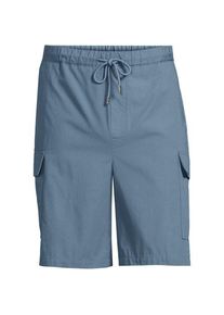 LANDS' END Cargo-Shorts mit Schlupfbund, Herren,  Blau, Baumwolle/Leinen, by Lands' End