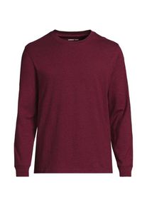 LANDS' END Super-T Langarm-Shirt, Classic Fit, Herren,  Rot, Baumwolle, by Lands' End