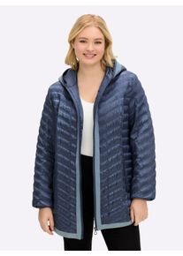 sheego Gro&szlig;e Gr&ouml;&szlig;en Steppjacke mit Details in Jeans-Optik, rauchblau, Gr&ouml;&szlig;e 50 - Damen