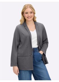sheego Große Größen Blazer mit Schmuckknöpfen, anthrazit, Größe 50 - Damen