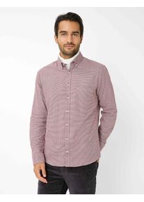 Brax Herren Hemd Style DANIEL velvet, dunkelrot, Gr. XXL