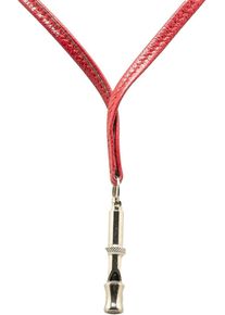 Herm&egrave;s Herm&egrave;s Halskette - Leather Ultrasonic Dog Whistle Necklace - Gr. unisize - in Rot - f&uuml;r Damen