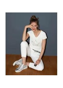 T-Shirt "T-Shirt", Damen, Gr. 48, wei&szlig; (sanftes wei&szlig;), 100% Baumwolle, Rick Cardona BY HEINE, unifarben, Rundhals, Shirts T-Shirt