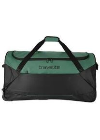 Reisetasche Travelite "BASICS L, verschiedene Ausf&uuml;hrungen und Farben", Gr. B/H/T: 71cm x 37cm x 37cm, gr&uuml;n, Tarpaulin, Taschen Reisetasche, Freizeittasche Sporttasche wasserabweisend Kantenschutz