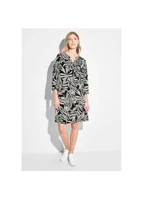 Blusenkleid Cecil, Damen, Gr. S (38), US-Gr&ouml;&szlig;en, schwarz, Stoff, 55% Leinen, 45% Viskose, gebl&uuml;mt, gerade knielang, Rundhals, B&uuml;ndchen, Kleider Blusenkleid, im Tunika-Style