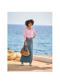 Langarmshirt Heine "Shirt", Damen, Gr. 38, rosa (ros&eacute;), 100% Baumwolle, unifarben, Rundhals, Shirts Langarmshirt