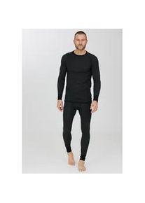 Funktionsshirt WHISTLER "Briston", Herren, Gr. 3XL, grau (dunkelgrau), 50% Wolle, 42% Polyester, 8% Elasthan, unifarben, kurz, Shirts Funktionsshirt, in atmungsaktiver Ausf&uuml;hrung