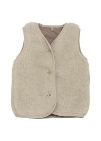 Woll- & Merinoweste Huttelihut Vest Wool Teddy with Lining Kinder (Gr 140 |beige)